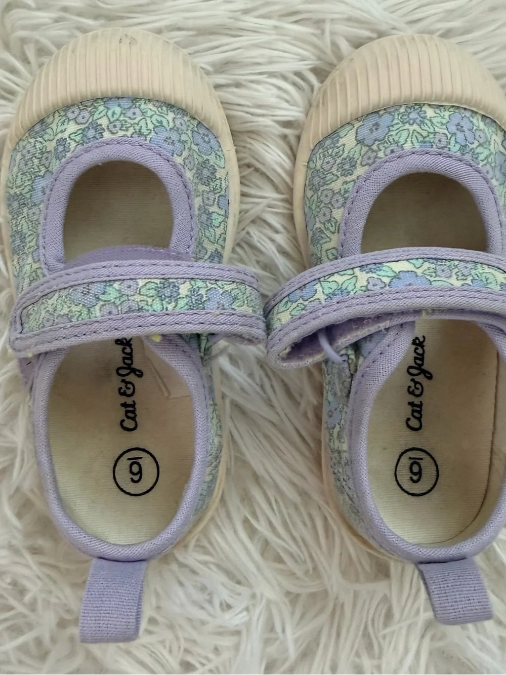 Cat & Jack Toddler Girls Size 6 Floral Shoes 2-Pair Bundle